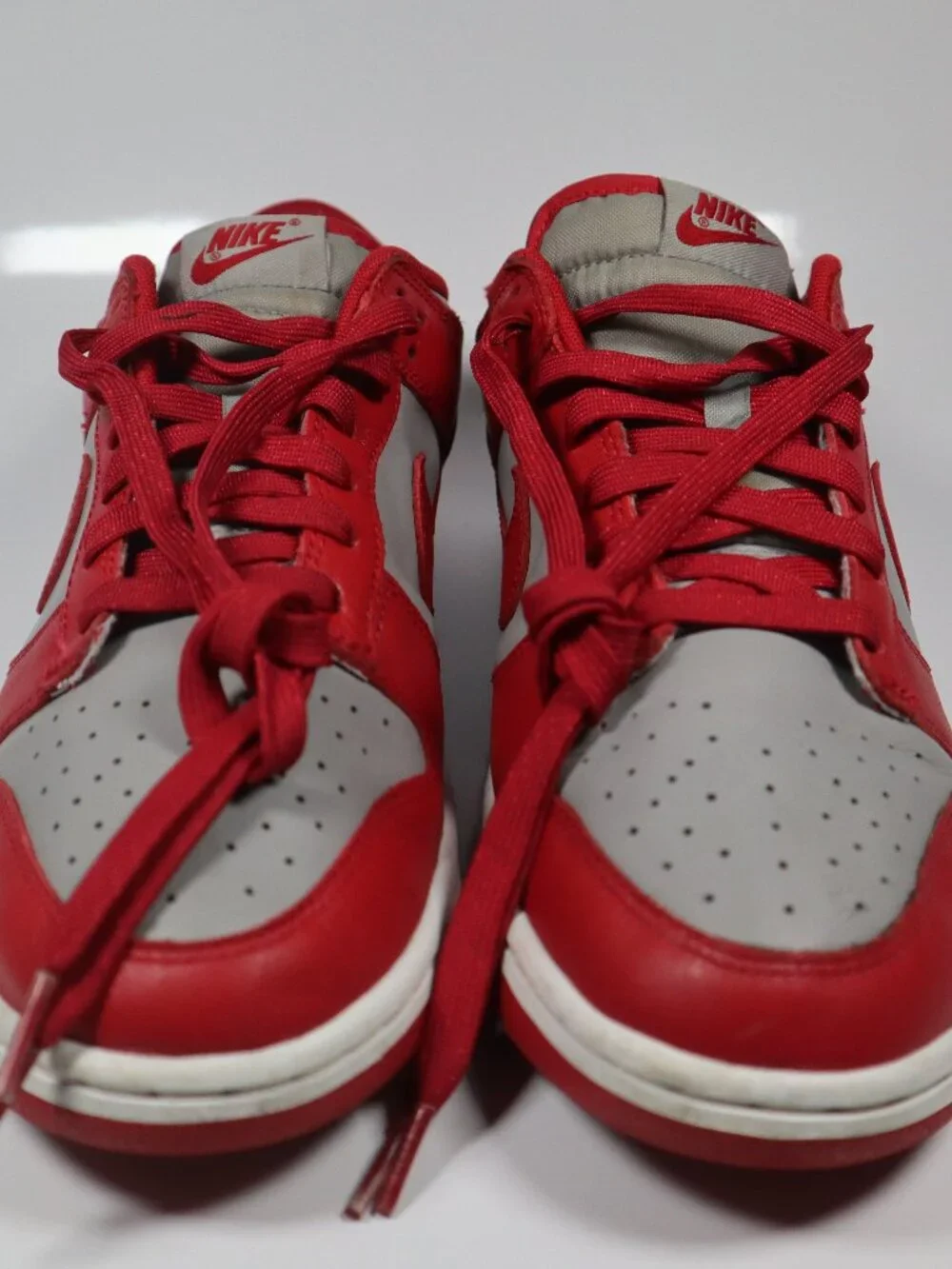 Nike Dunk Low Retro UNLV 2021 Red Gray Leather DD1391-002 Men's Sneaker 9.5